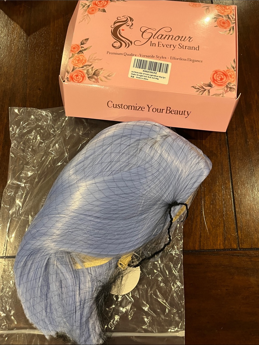Blue Wig & wig caps